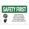 Signmission OSHA Sign, Face Shields Glasses W/ Symbol, 14in X 10in Decal, 14" W, 10" H, Landscape OS-SF-D-1014-L-10615 - alternate 1